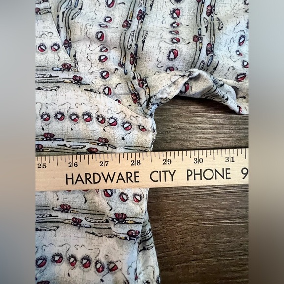 Woolrich Shirt Fly Fishing All Over‎ Print Button Up Mens 2XL Vintage Outdoor E6 - Picture 8 of 9